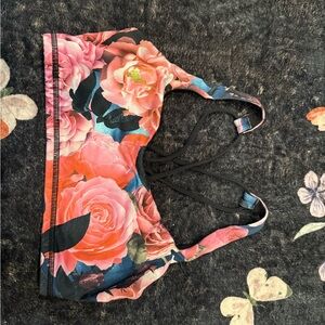 lululemon athletica Floral Sports Bra - Pink and Blue